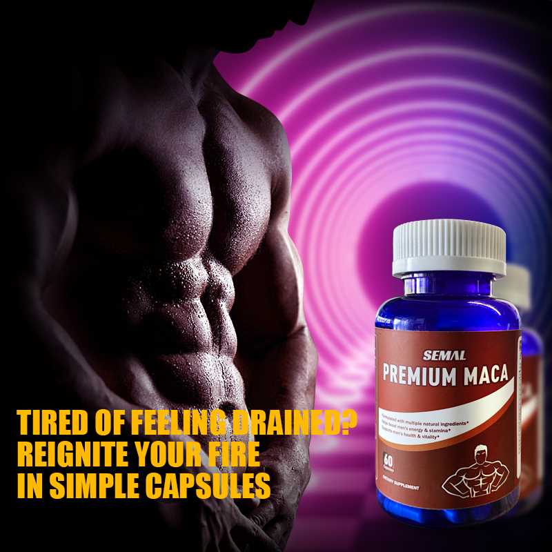 Semal Premium Maca Blend Capsules for Men (60 Servings)