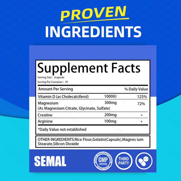 Semal Magnesium Complex Creatine Capsules -45 Servings