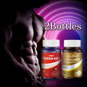 Maca+Ashwagandha Capsules, Stress Relief and Mood Support Supplement, 60 Capsules Withania somnifera soft Softgels