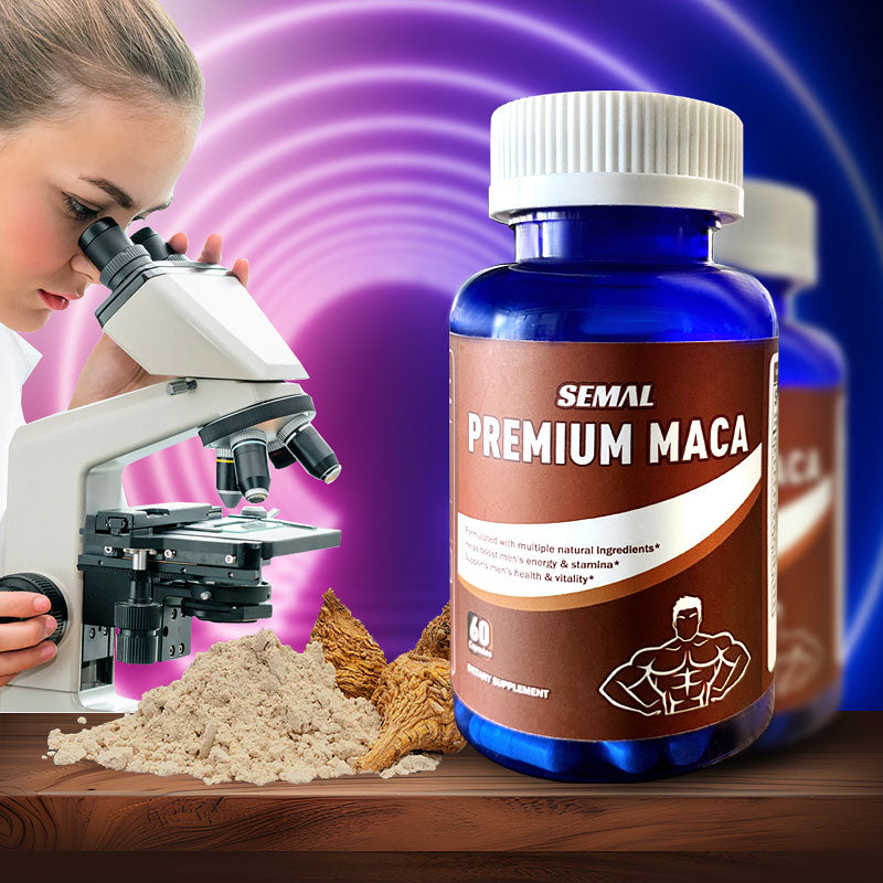 Maca+Ashwagandha Capsules, Stress Relief and Mood Support Supplement, 60 Capsules Withania somnifera soft Softgels