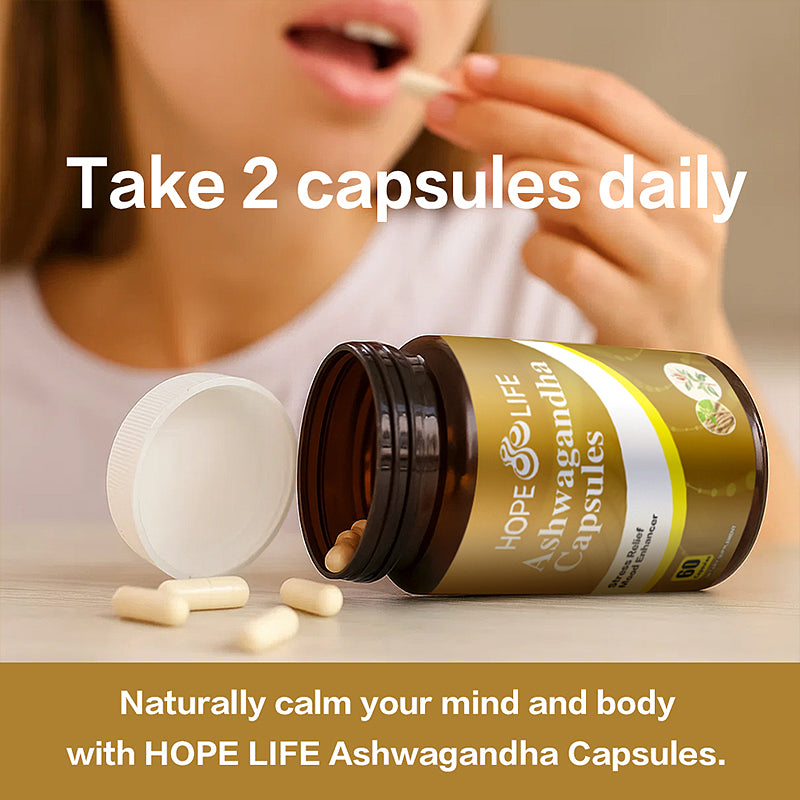 Ashwagandha Capsules, Stress Relief and Mood Support Supplement, 60 Capsules Withania somnifera soft Softgels