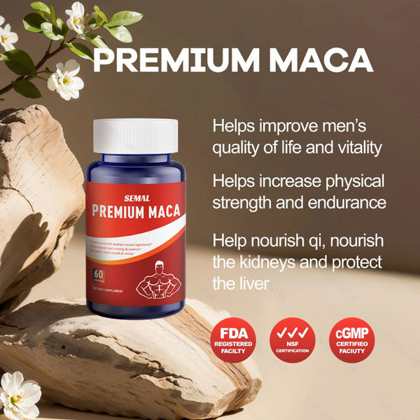 Semal Premium Maca Blend Capsules for Men (60 Capsules)