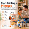Entina Tina2C 3D Printer for Kids & Beginners, Ready in 8 Minutes, WiFi | Fully Assembled with Auto Leveling, App Control, 3000+ Models and 20+ DIY Modules for Easy Home Creativity and STEM Learning.