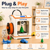 Entina Tina2C 3D Printer for Kids & Beginners, Ready in 8 Minutes, WiFi | Fully Assembled with Auto Leveling, App Control, 3000+ Models and 20+ DIY Modules for Easy Home Creativity and STEM Learning.
